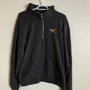 PINK Half Zip With Sequins